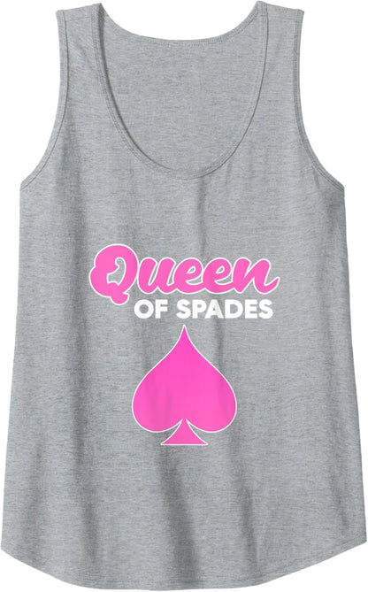 Spades Card Game Queen Spades Tank Top