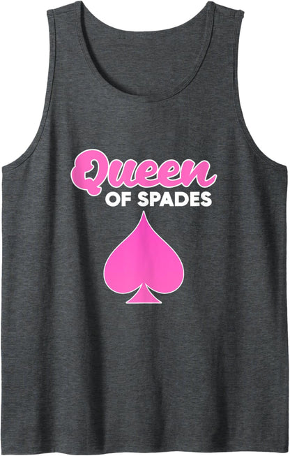 Spades Card Game Queen Spades Tank Top