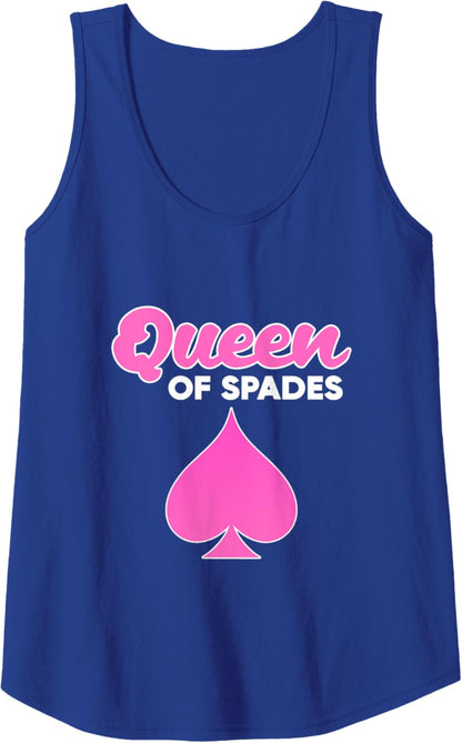 Spades Card Game Queen Spades Tank Top