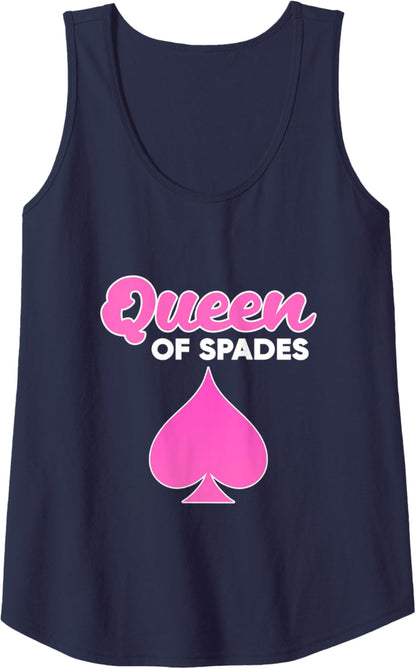 Spades Card Game Queen Spades Tank Top