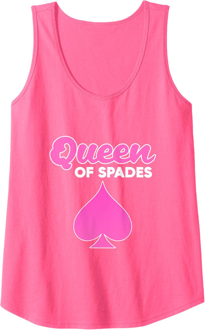 Spades Card Game Queen Spades Tank Top