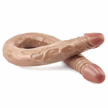 Liquid Silicone Double-Headed Dragon Toy - Multiple Sizes and Flesh Color Options