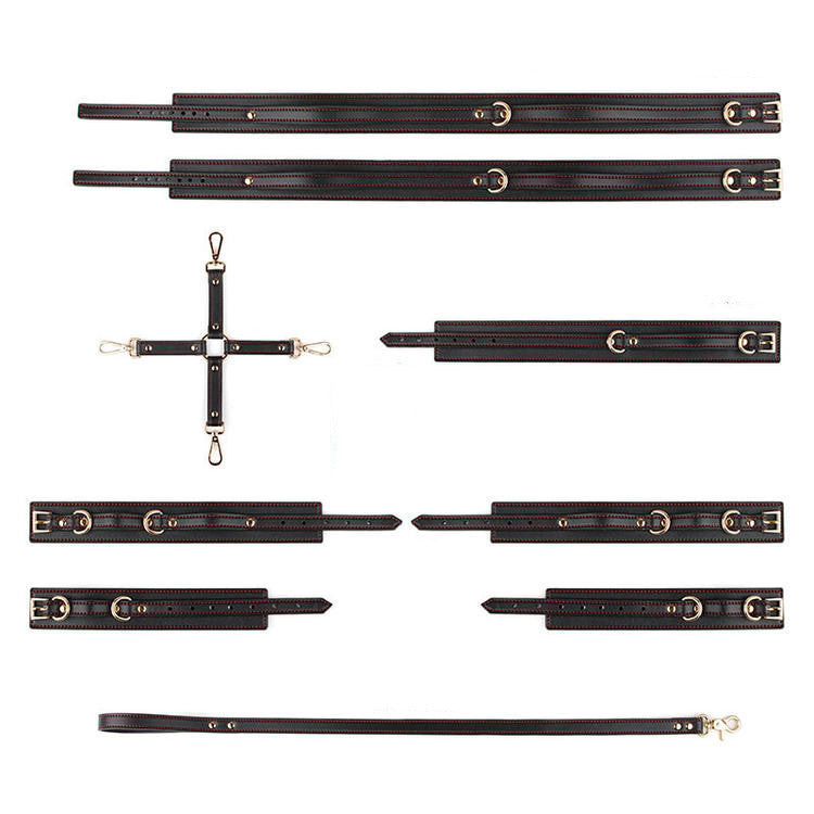 Fashionable Cowhide Leather Bondage Set | Simple and Stylish BDSM Accessories