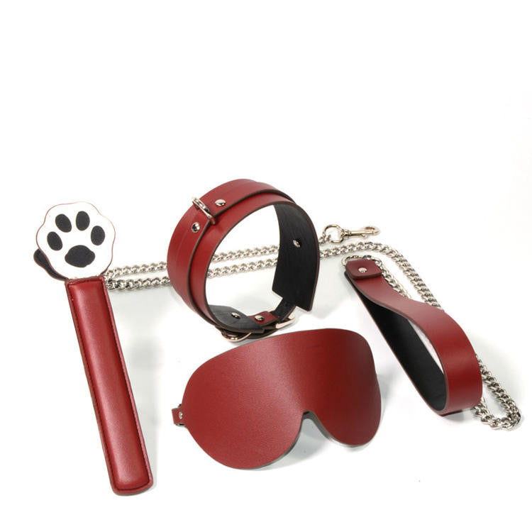 Fashionable Cowhide Leather Bondage Set | Simple and Stylish BDSM Accessories