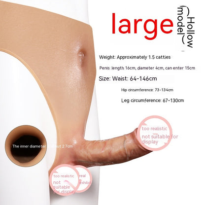 Unisex Wearable Simulation Fake Penis - Liquid Silicone, Multiple Sizes, Skin Color