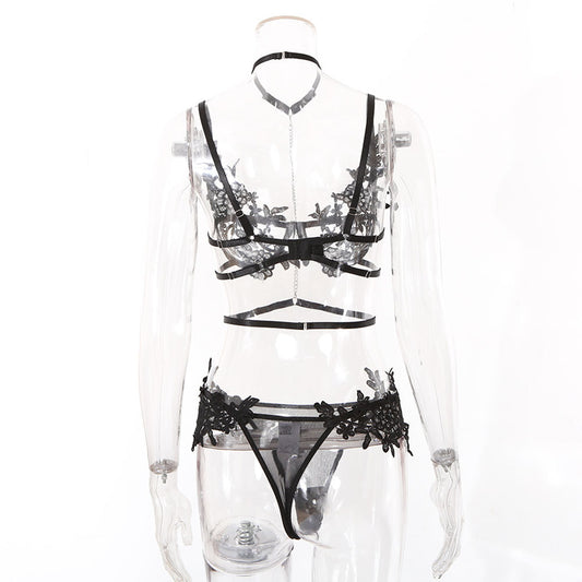 Punk Style Metal Chain Passion Outfit – Edgy Lingerie Set for Women