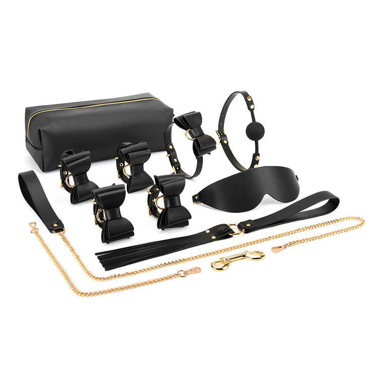 Fashionable Cowhide Leather Bondage Set | Simple and Stylish BDSM Accessories