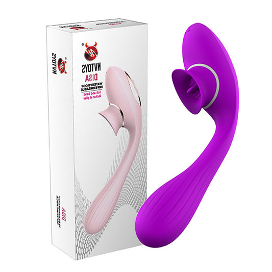 Curved Tongue-Licking Vibrator for Women – 10 Vibration & Licking Modes, Rechargeable