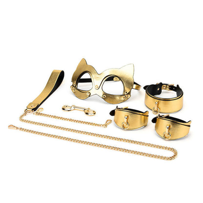 Fashionable Cowhide Leather Bondage Set | Simple and Stylish BDSM Accessories