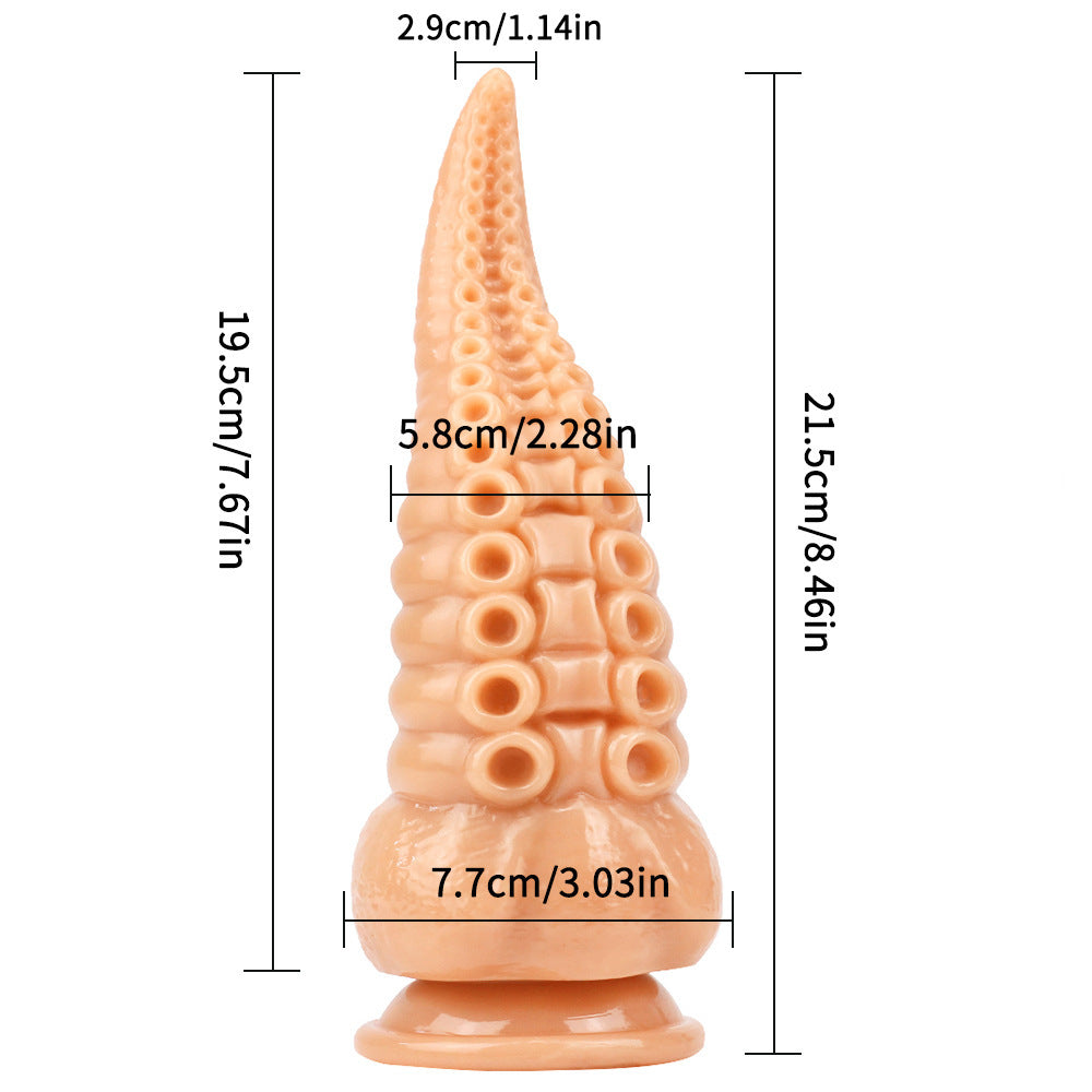 Crystal Octopus Tail Butt Plug – Transparent Soft PVC Anal Toy in Multiple Colors