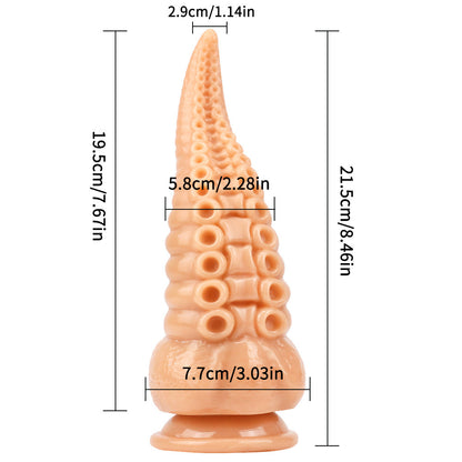 Crystal Octopus Tail Butt Plug – Transparent Soft PVC Anal Toy in Multiple Colors