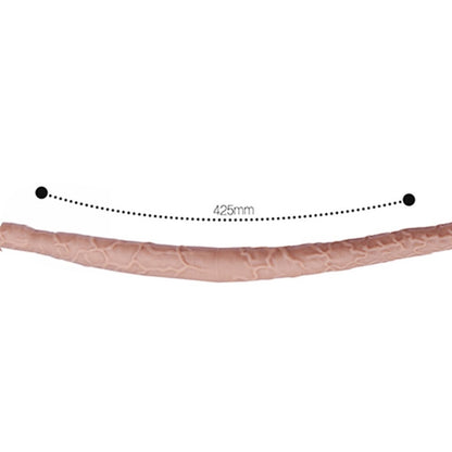 Liquid Silicone Double-Headed Dragon Toy - Multiple Sizes and Flesh Color Options