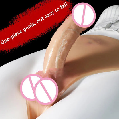 Unisex Wearable Simulation Fake Penis - Liquid Silicone, Multiple Sizes, Skin Color