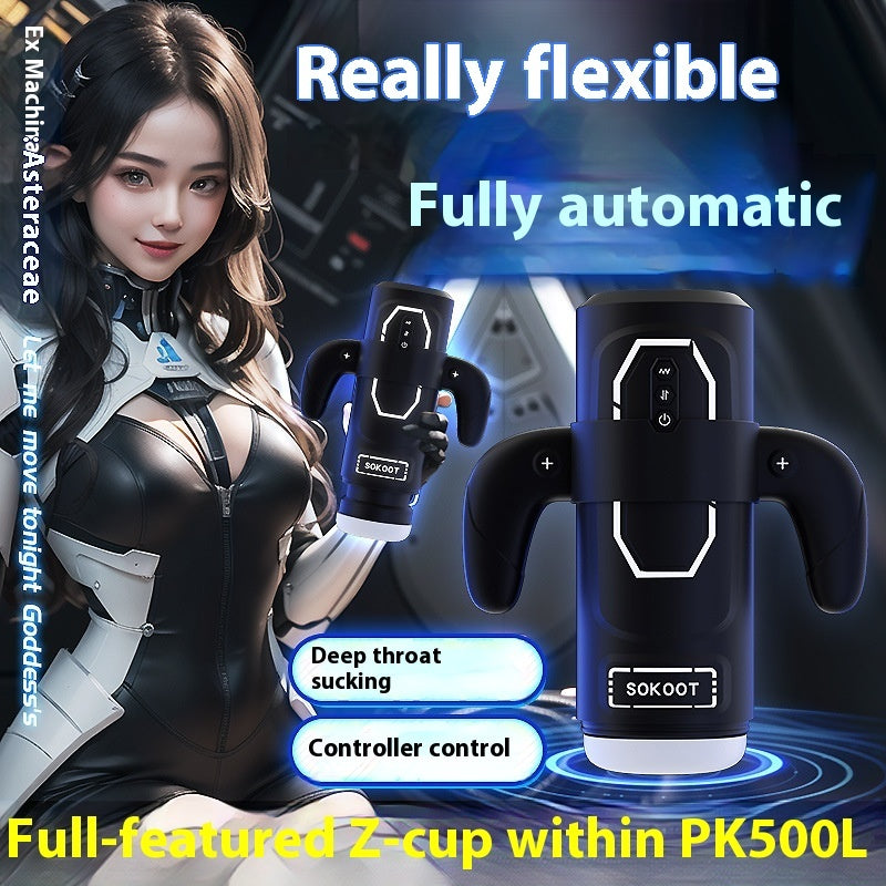 Men's Electric Retractable Heating Airplane Bottle – Telescopic Vibration with Sound