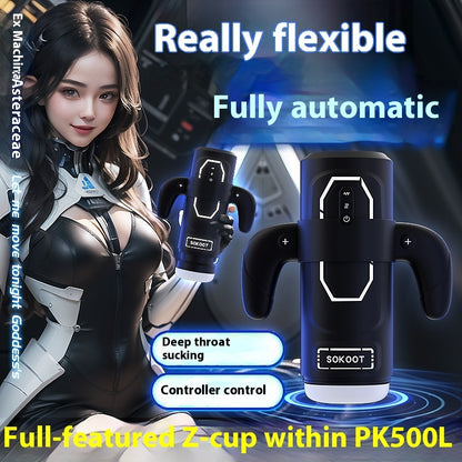 Men's Electric Retractable Heating Airplane Bottle – Telescopic Vibration with Sound