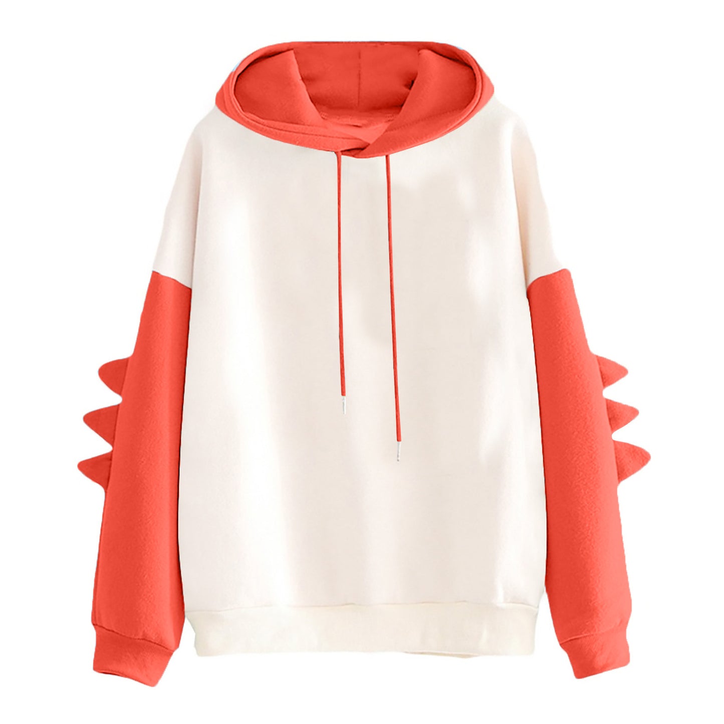 Cartoon Dinosaur Contrast Color Sweater - Korean University Style Pullover for Women