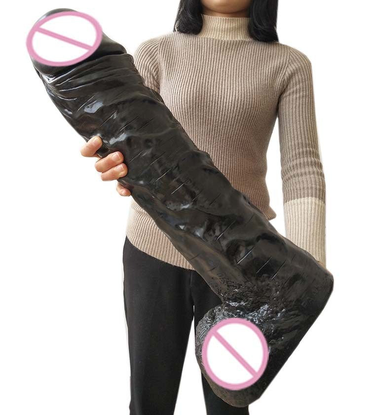 Huge Long Realistic Dildo - 5-Inch Giant Massive Silicone Toy, Black and Skin Tone