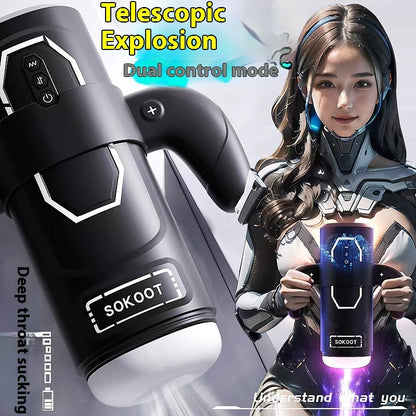 Men's Electric Retractable Heating Airplane Bottle – Telescopic Vibration with Sound