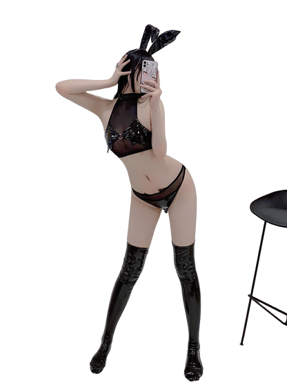 Underwear Split Passion Lacquer Leather Gloss Tights